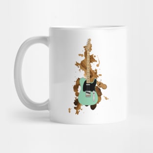 T-Style Electric Guitar Maple Surf Green Color Mug